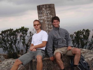 Jag och Hannes på toppen av Dedza Mountain